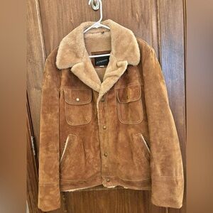Vintage JC Penney Genuine Cowhide coat men size 44